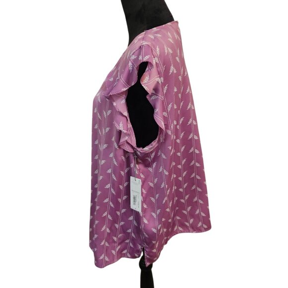 NWT Liz Claiborne Orchid Leaves Blouse Size XL - Picture 4 of 5